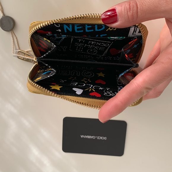 DOLCE & GABANNA NEW Yellow Zip Wallet With Box - Picture 8 of 8